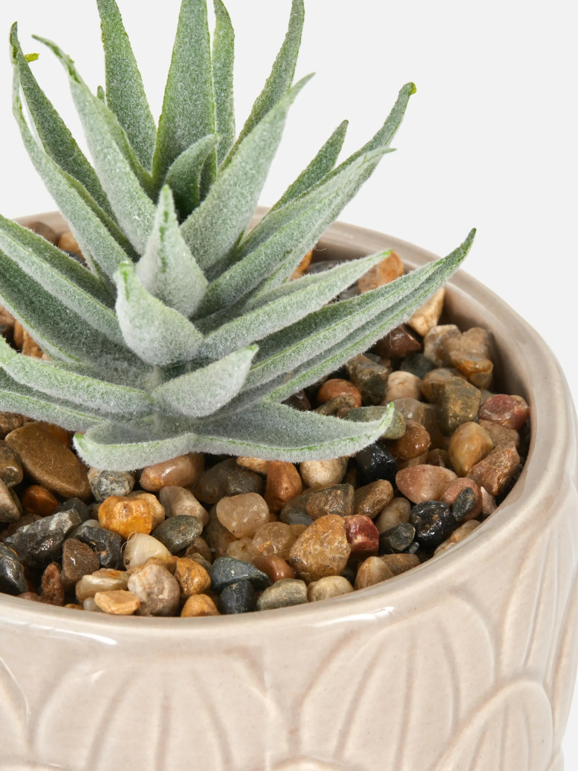 Suculenta Artificial En Maceta En Forma De Alcachofa