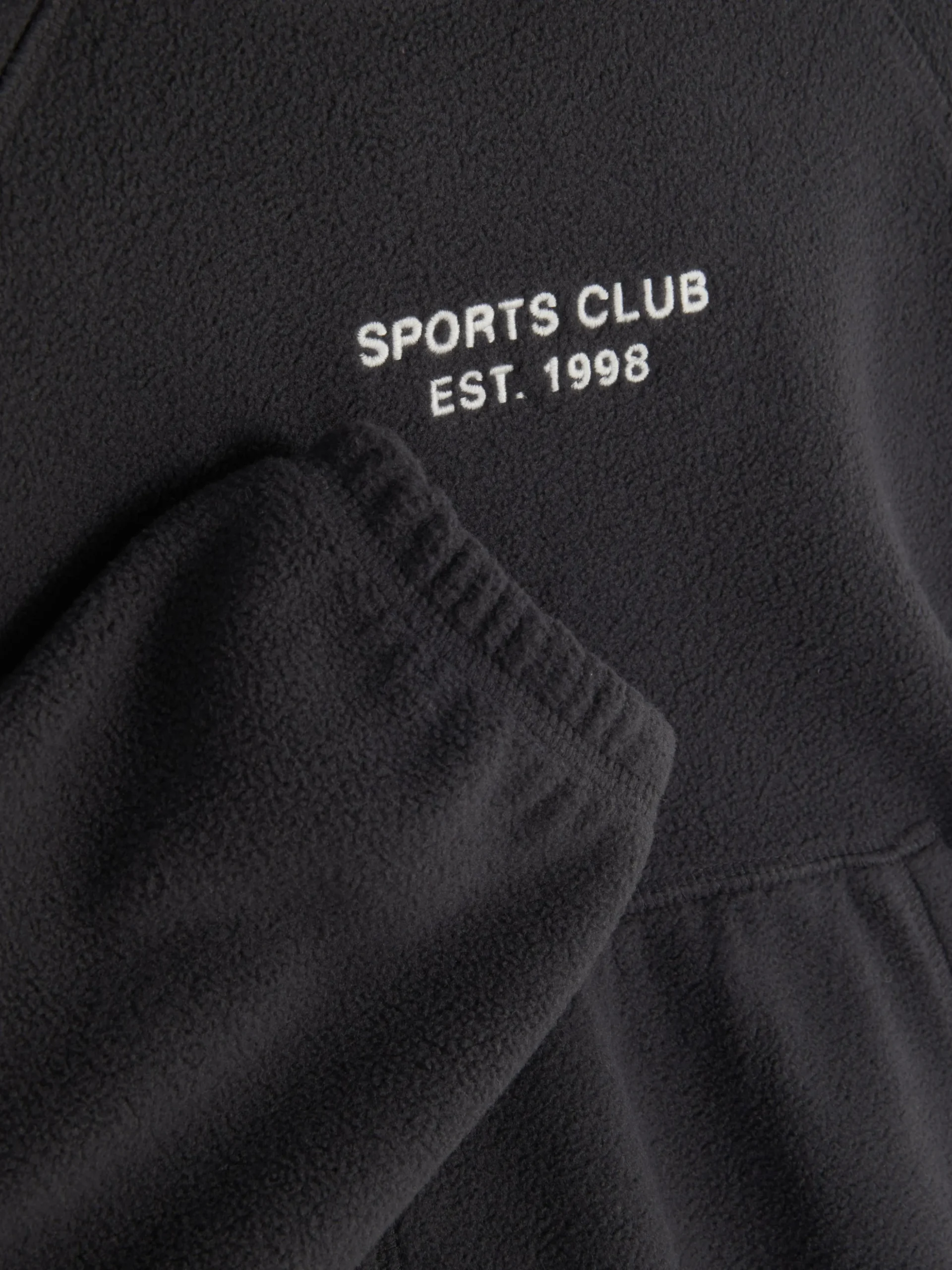 Sudadera Bordada De Felpa Con Capucha