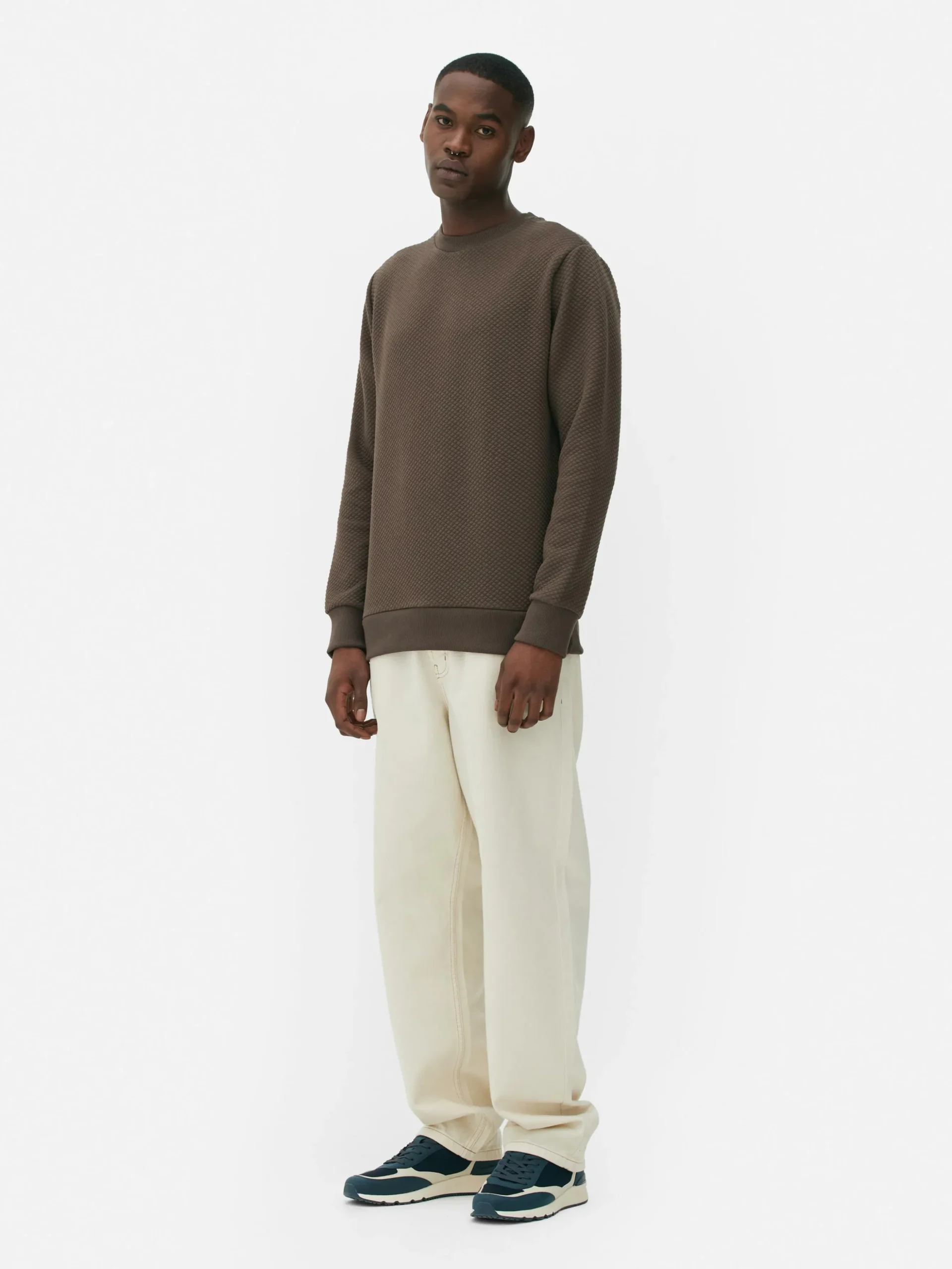 Sudadera Con Acolchado De Rombos