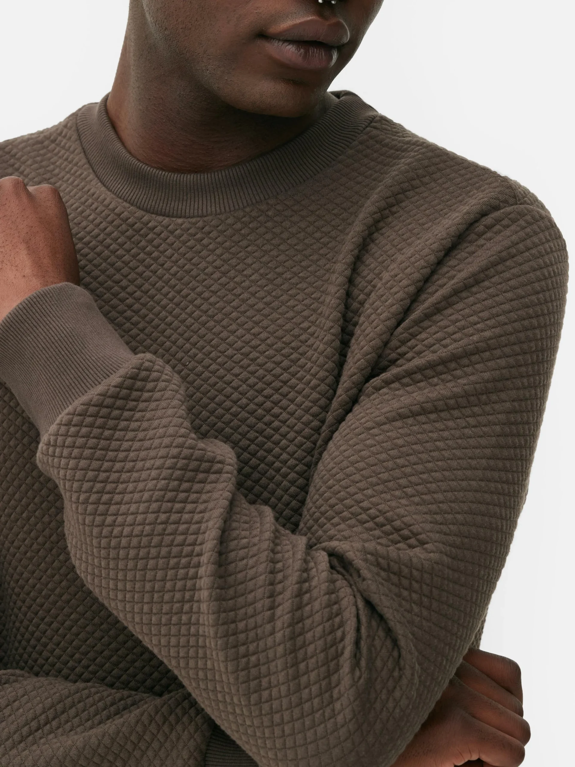 Sudadera Con Acolchado De Rombos