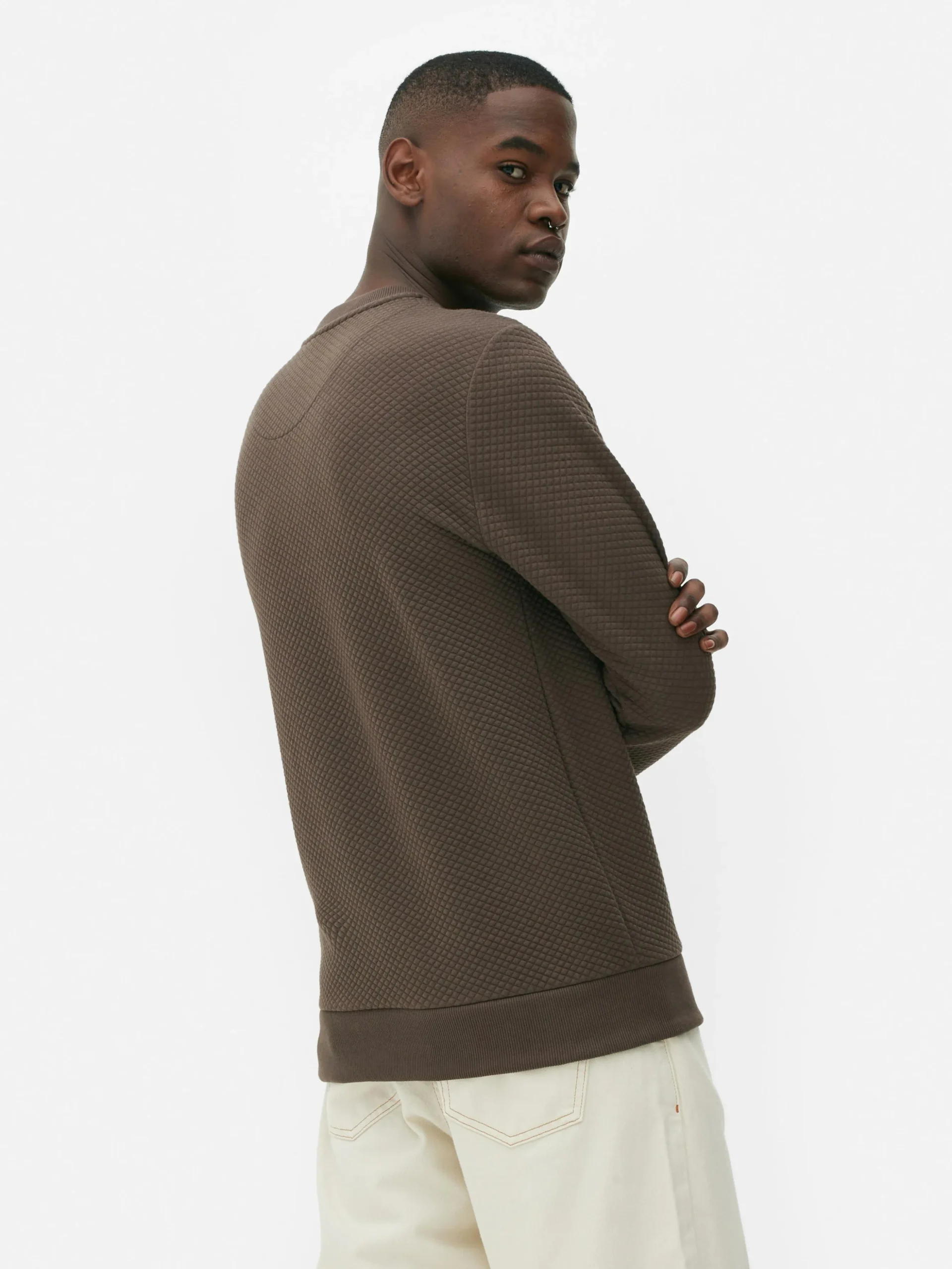 Sudadera Con Acolchado De Rombos