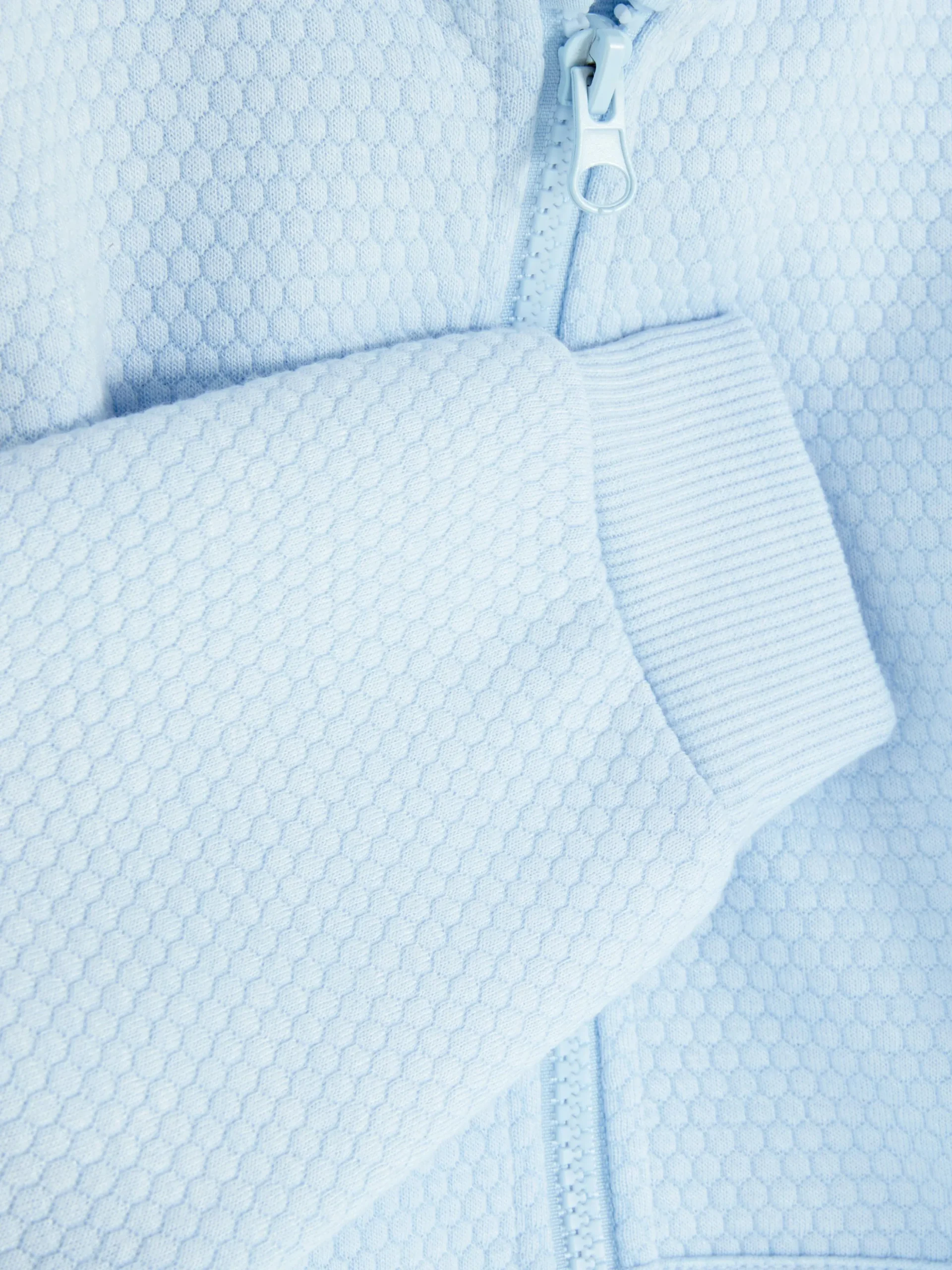 Sudadera Con Capucha, Cremallera Y Textura