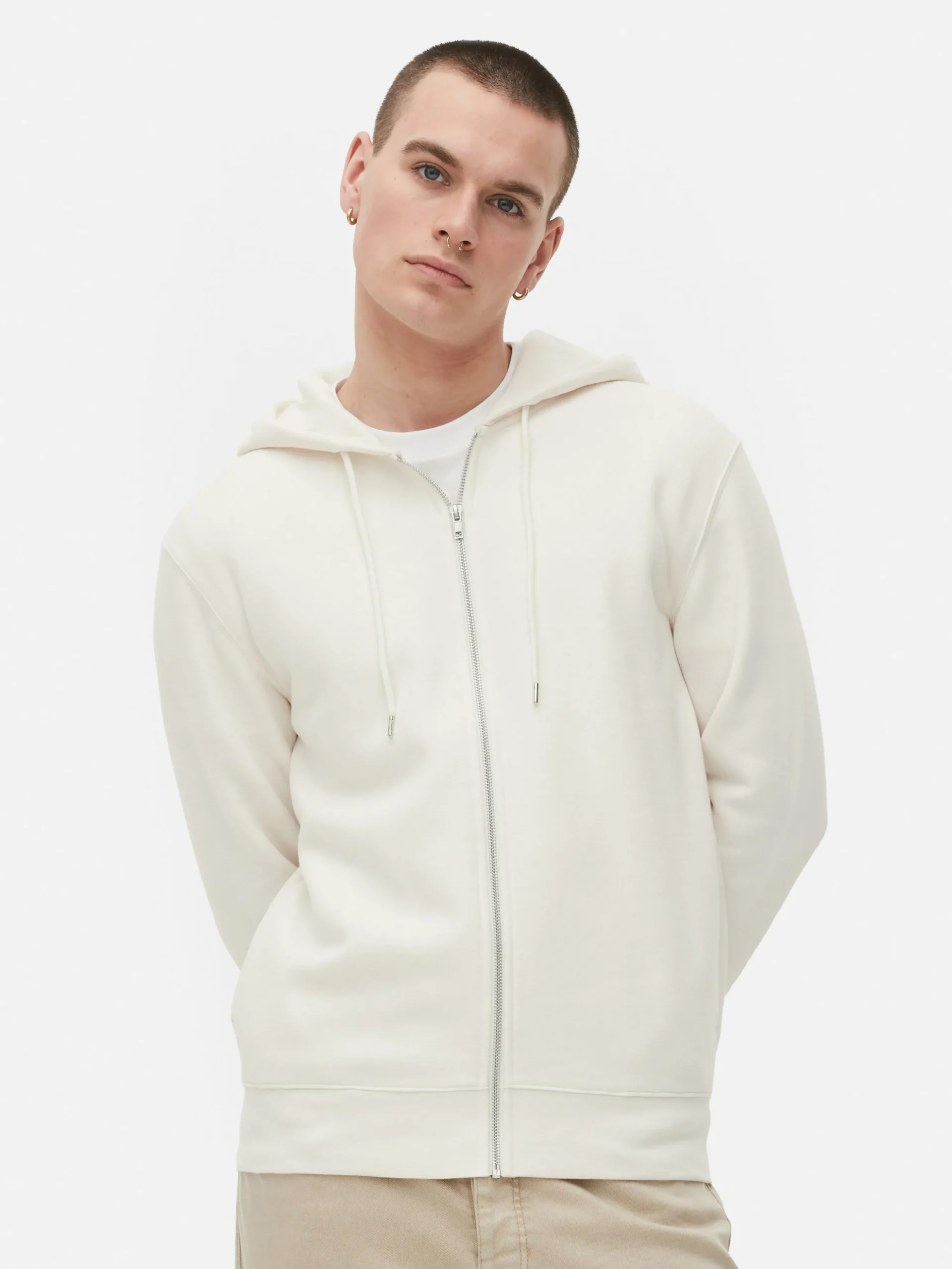 Sudadera Con Capucha Y Cremallera De Manga Larga