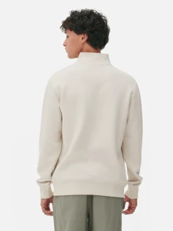 Sudadera Con Cremallera Y Textura Geométrica