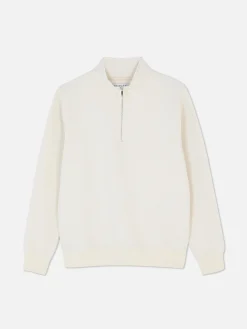 Sudadera Con Cremallera Y Textura Geométrica