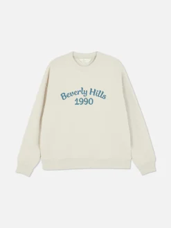 Sudadera Con Cuello Redondo Y Mensaje