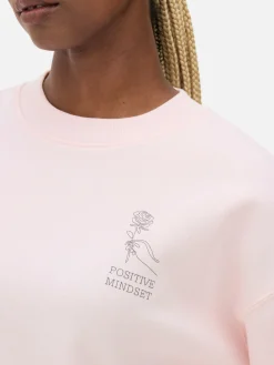 Sudadera Con Cuello Redondo Y Mensaje