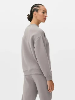 Sudadera Con Cuello Redondo Y Mensaje