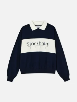 Sudadera Con Estampado Gráfico Y Cuello