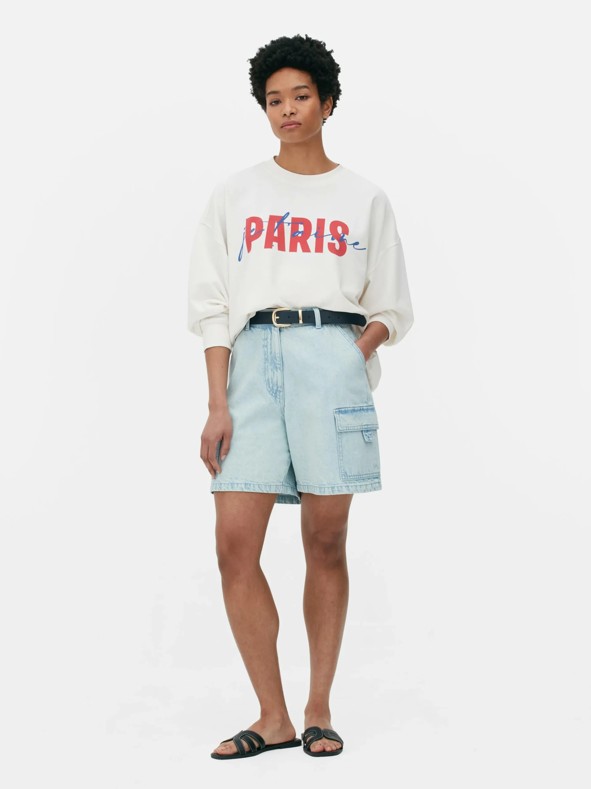 Sudadera Con Gráfico «Paris» En La Parte Delantera
