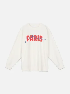 Sudadera Con Gráfico «Paris» En La Parte Delantera