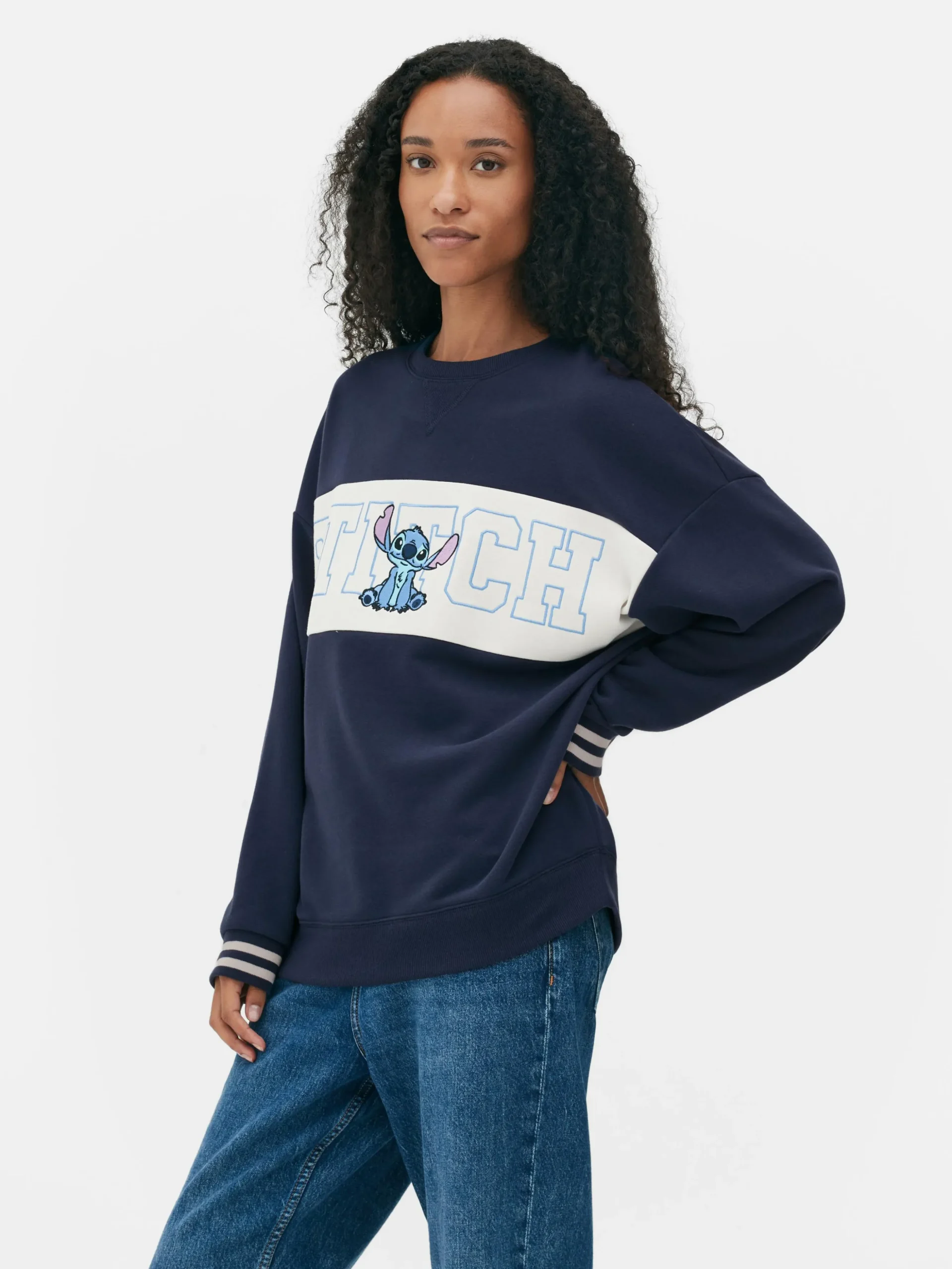 Sudadera Con Texto En Contraste De Stitch De Disney