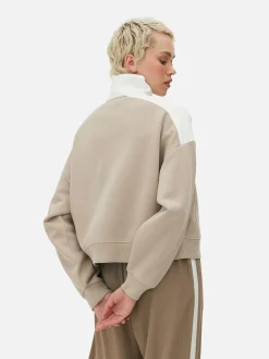 Sudadera De Cuello Chimenea Con Estampado Gráfico