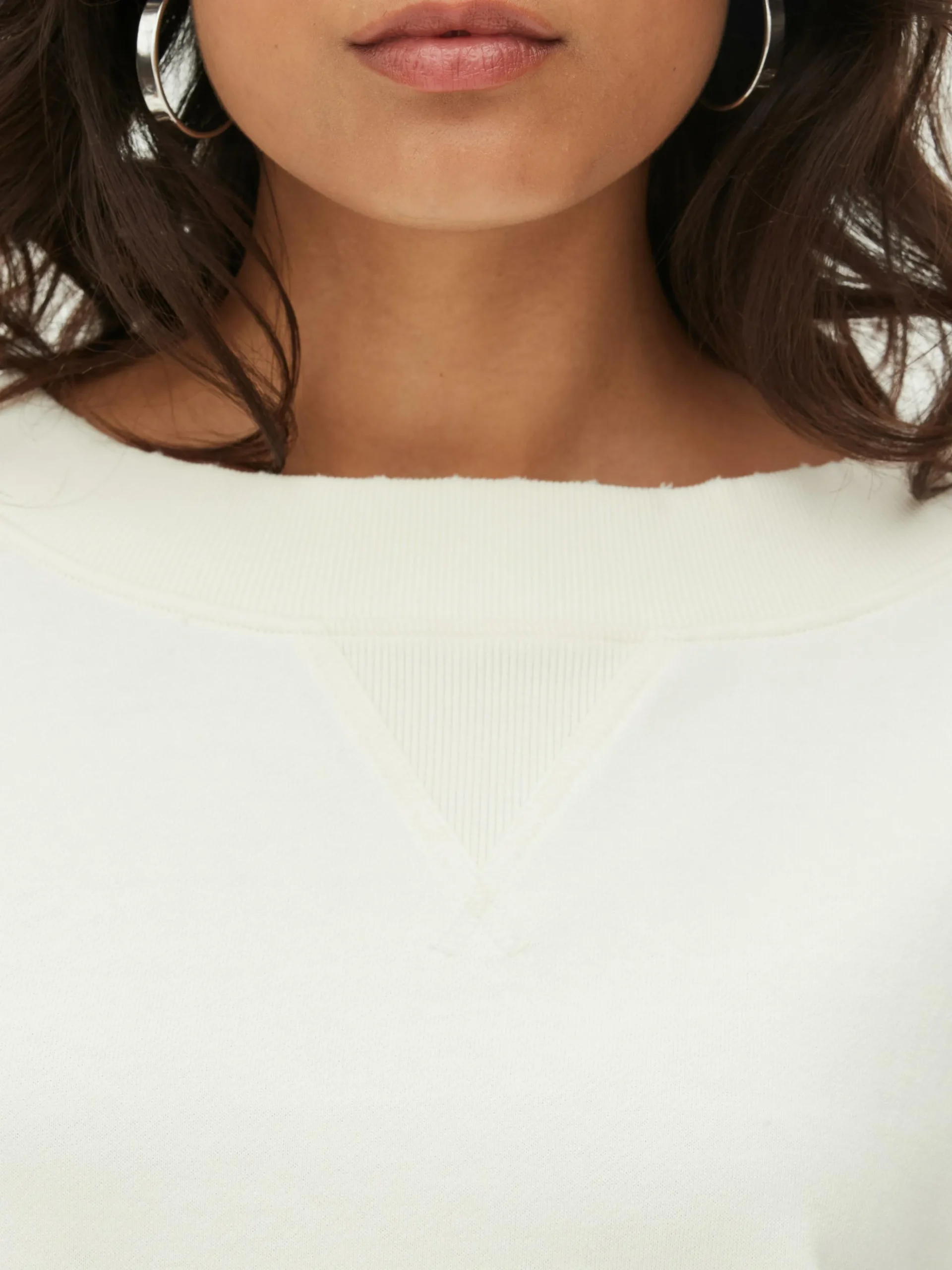 Sudadera De Cuello Redondo Y De Corte Cuadrado