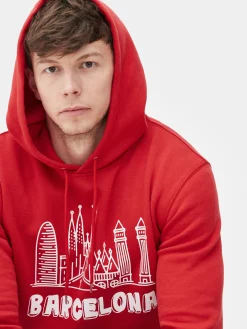 Sudadera De Manga Larga Con Capucha «Barcelona»