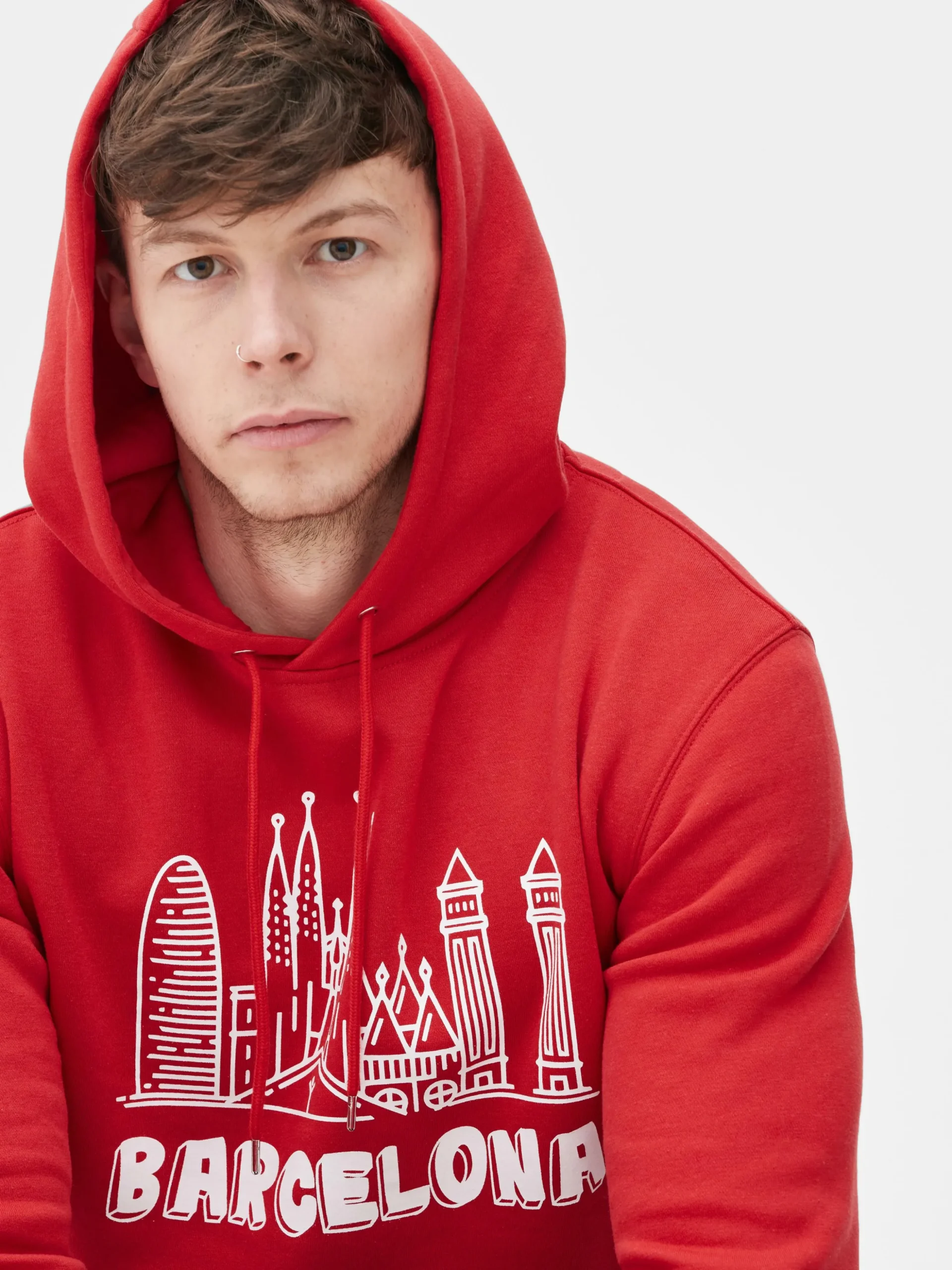 Sudadera De Manga Larga Con Capucha «Barcelona»