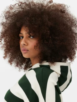 Sudadera De Punto A Rayas Con Capucha