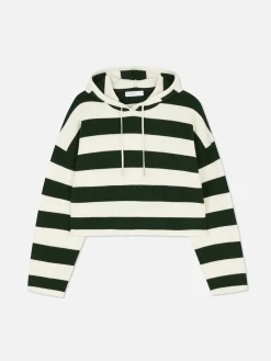 Sudadera De Punto A Rayas Con Capucha