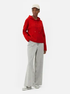 Sudadera De Punto Con Capucha Y Mensaje