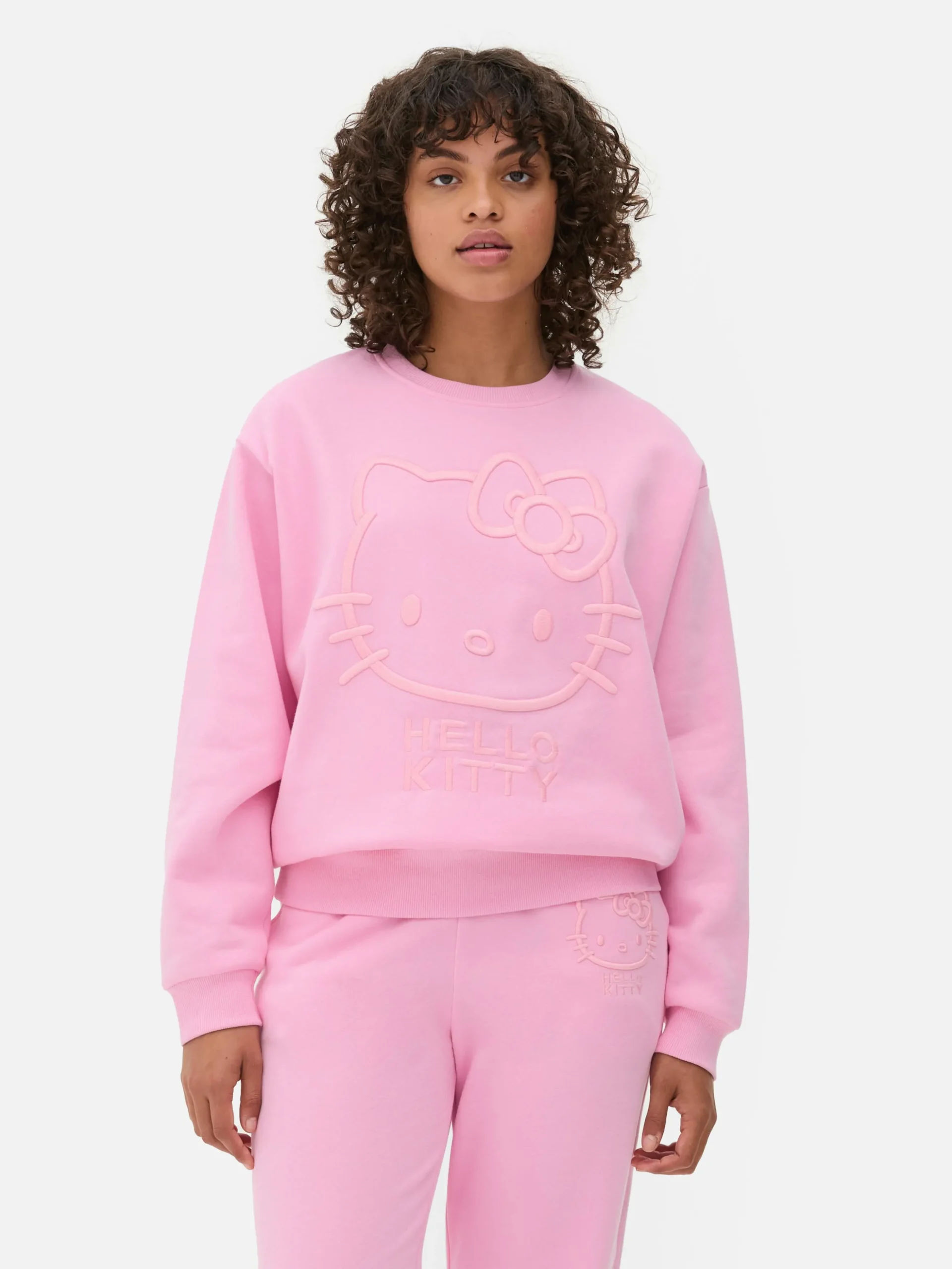 Sudadera Gráfica Con Bordado De Hello Kitty