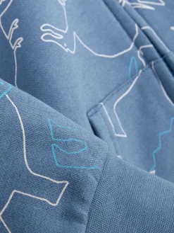 Sudadera Gráfica Con Capucha Y Cremallera