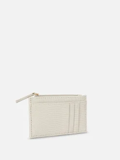 Tarjetero Con Textura De Piel De Serpiente