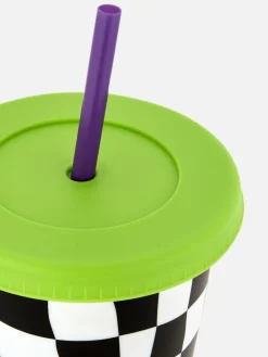 Taza Con Pajita Y Motivo De Bitelchús