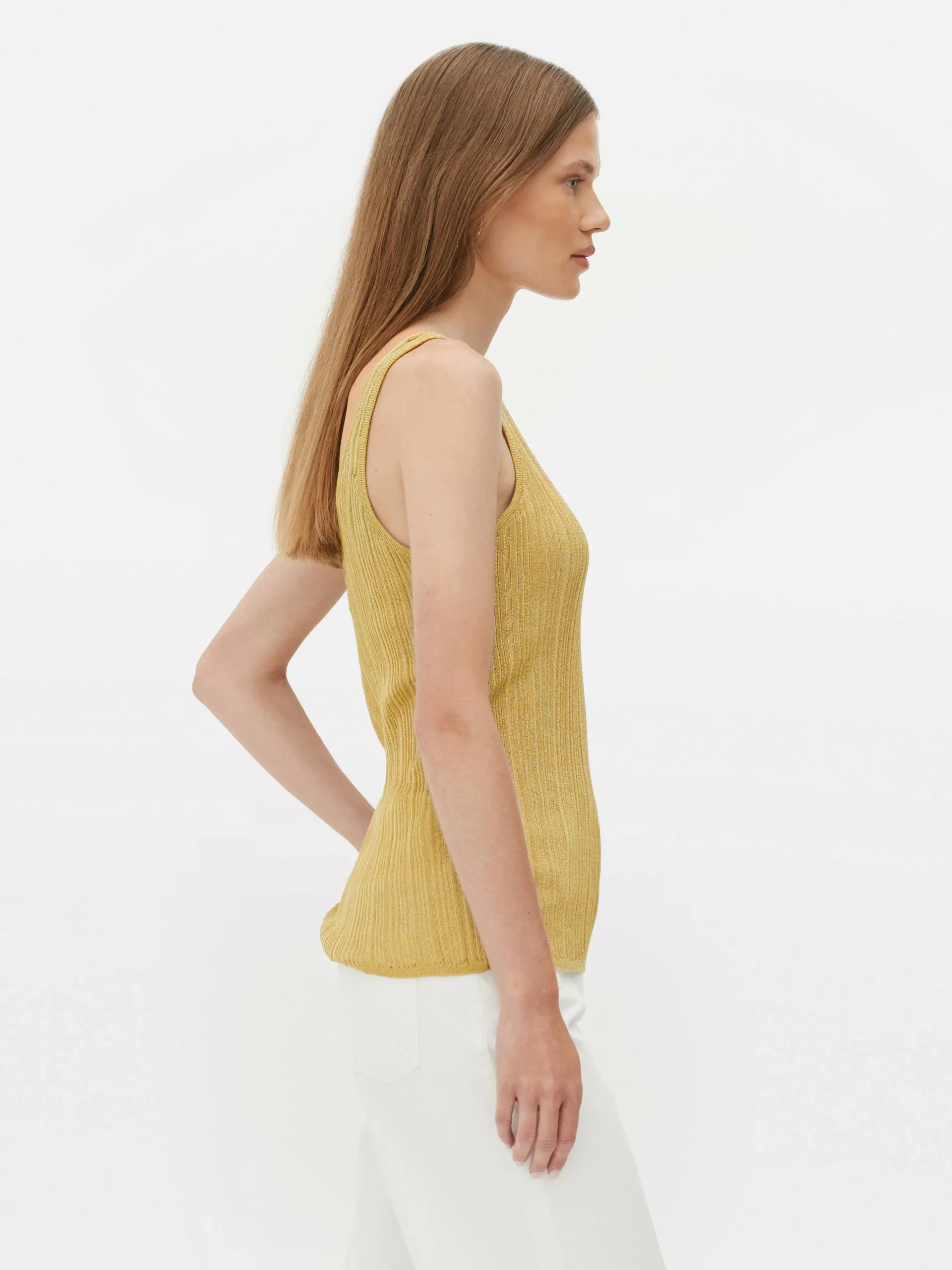 Top De Punto Acanalado Sin Mangas De The Edit