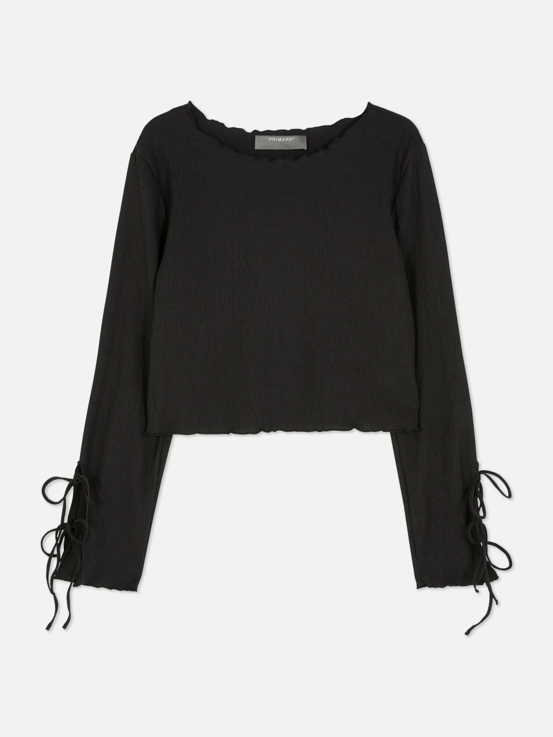 Top Fruncido Con Lazadas En Las Mangas