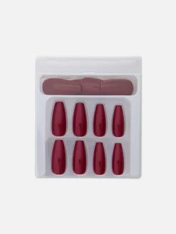 Uñas Postizas Brillantes Puntiagudas De PS...