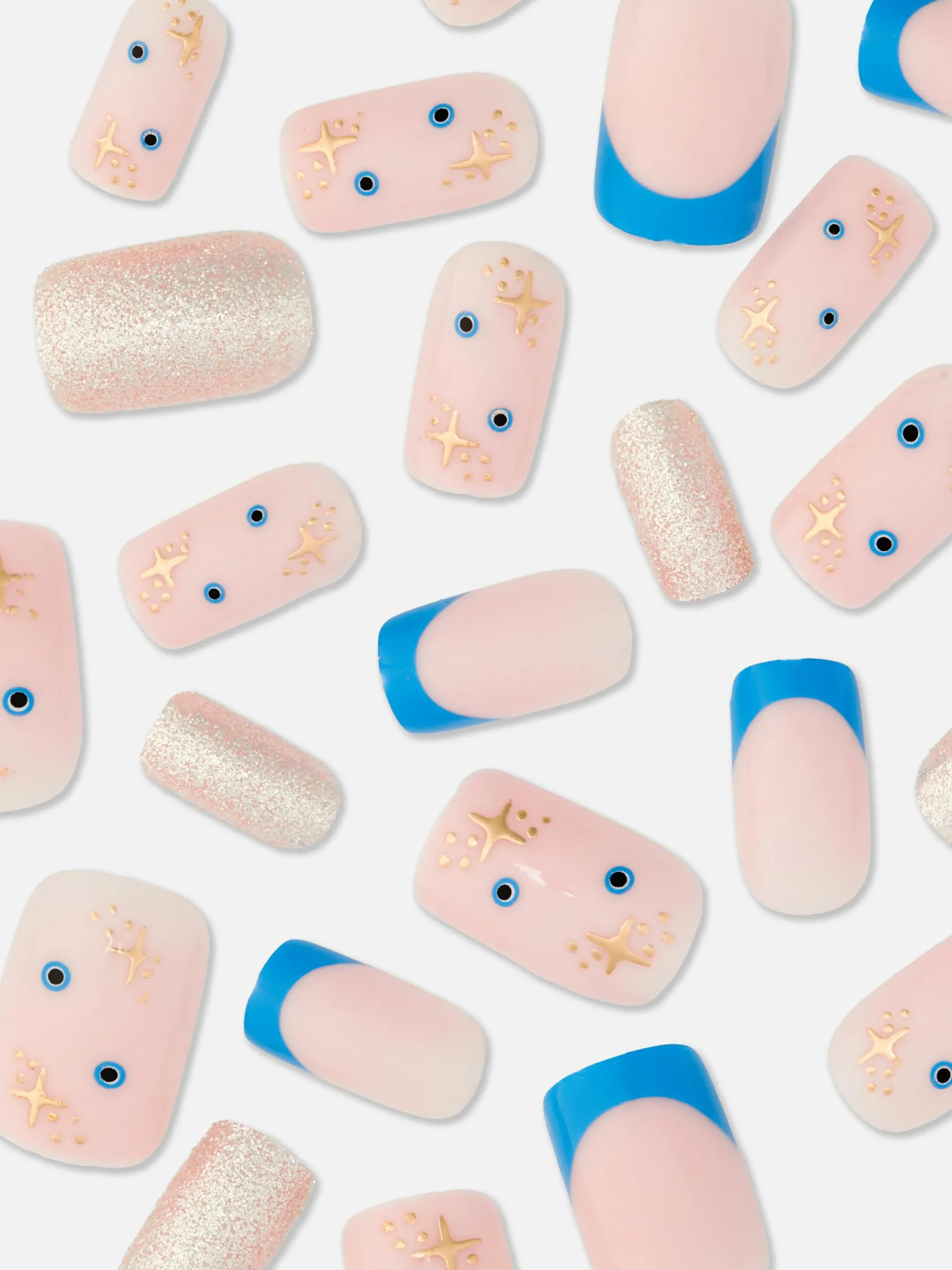 Uñas Postizas Brillantes Y Acabadas En Punta PS...