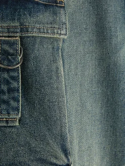 Vaqueros Cargo Con Efecto Desgastado