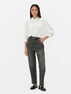 Vaqueros De Pernera Recta Y Corte Entallado