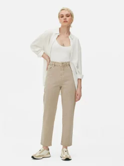 Vaqueros De Pernera Recta Y Corte Entallado