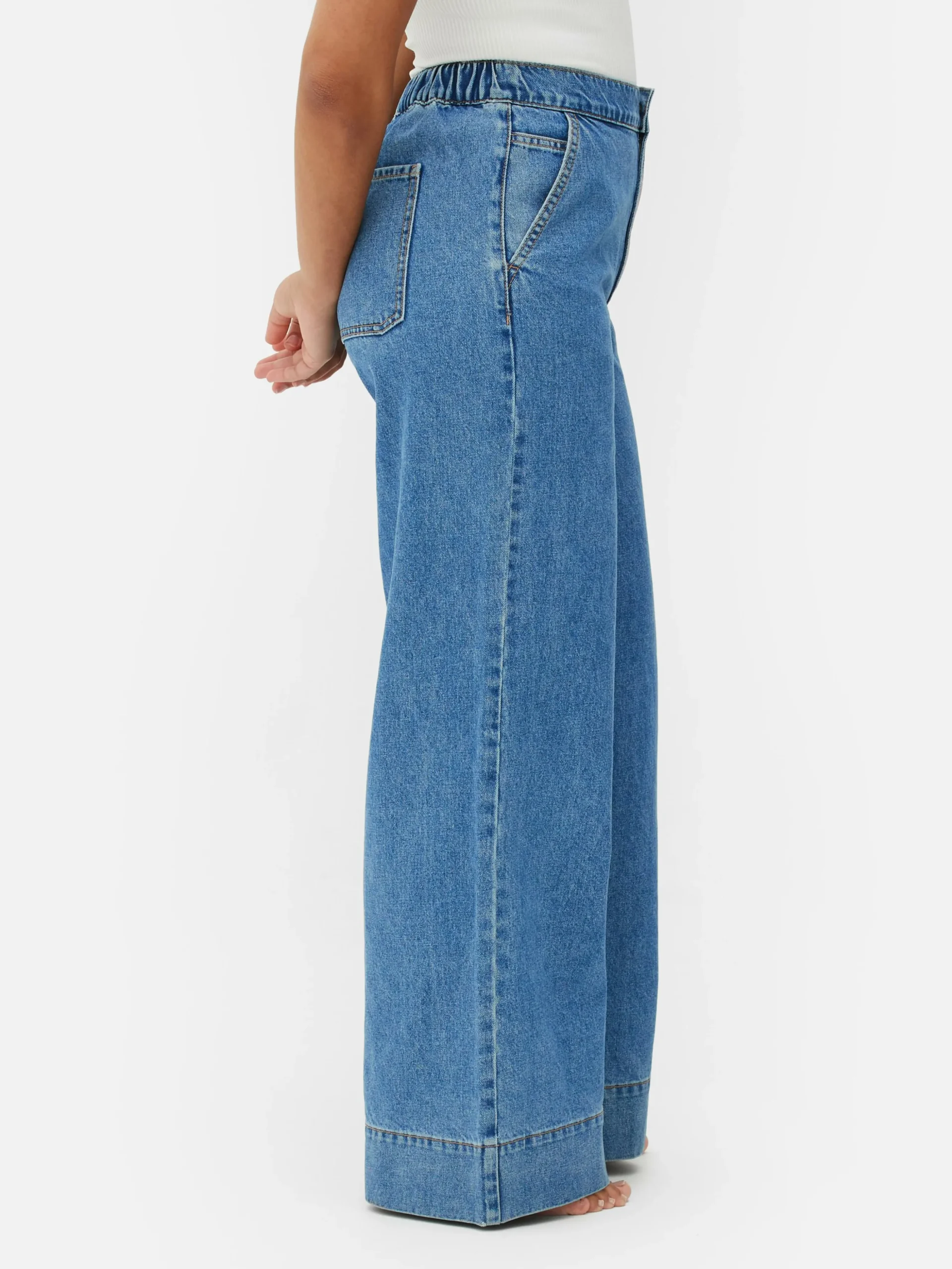 Vaqueros Elásticos De Pernera Ancha