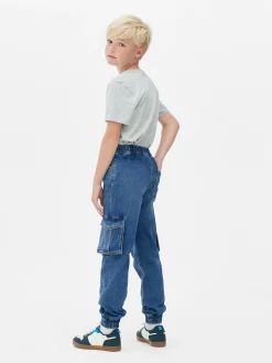 Vaqueros Tipo Cargo Con Bajos Ajustados