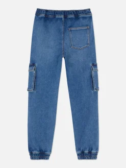 Vaqueros Tipo Cargo Con Bajos Ajustados