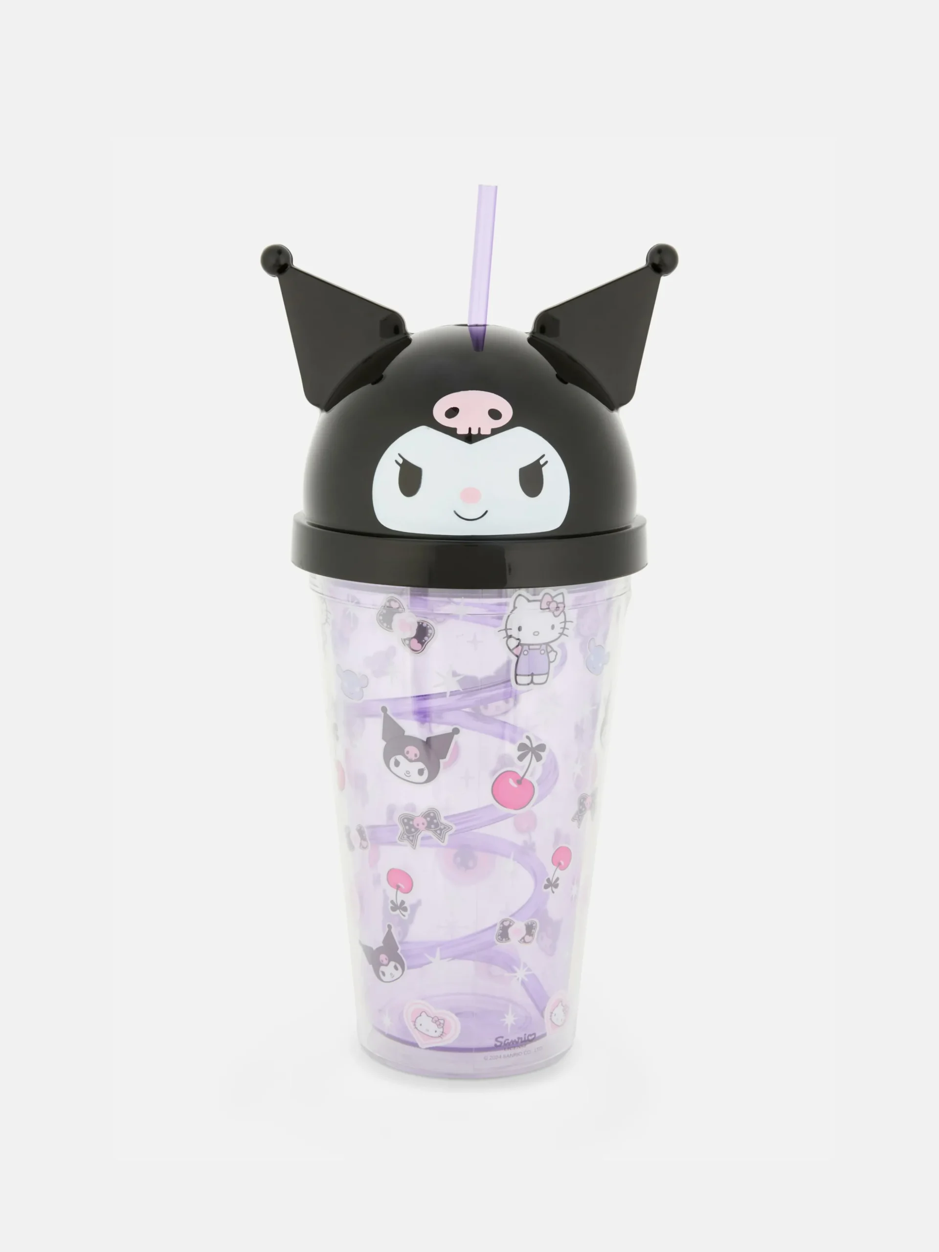 Vaso Con Pajita De Kuromi De Hello Kitty