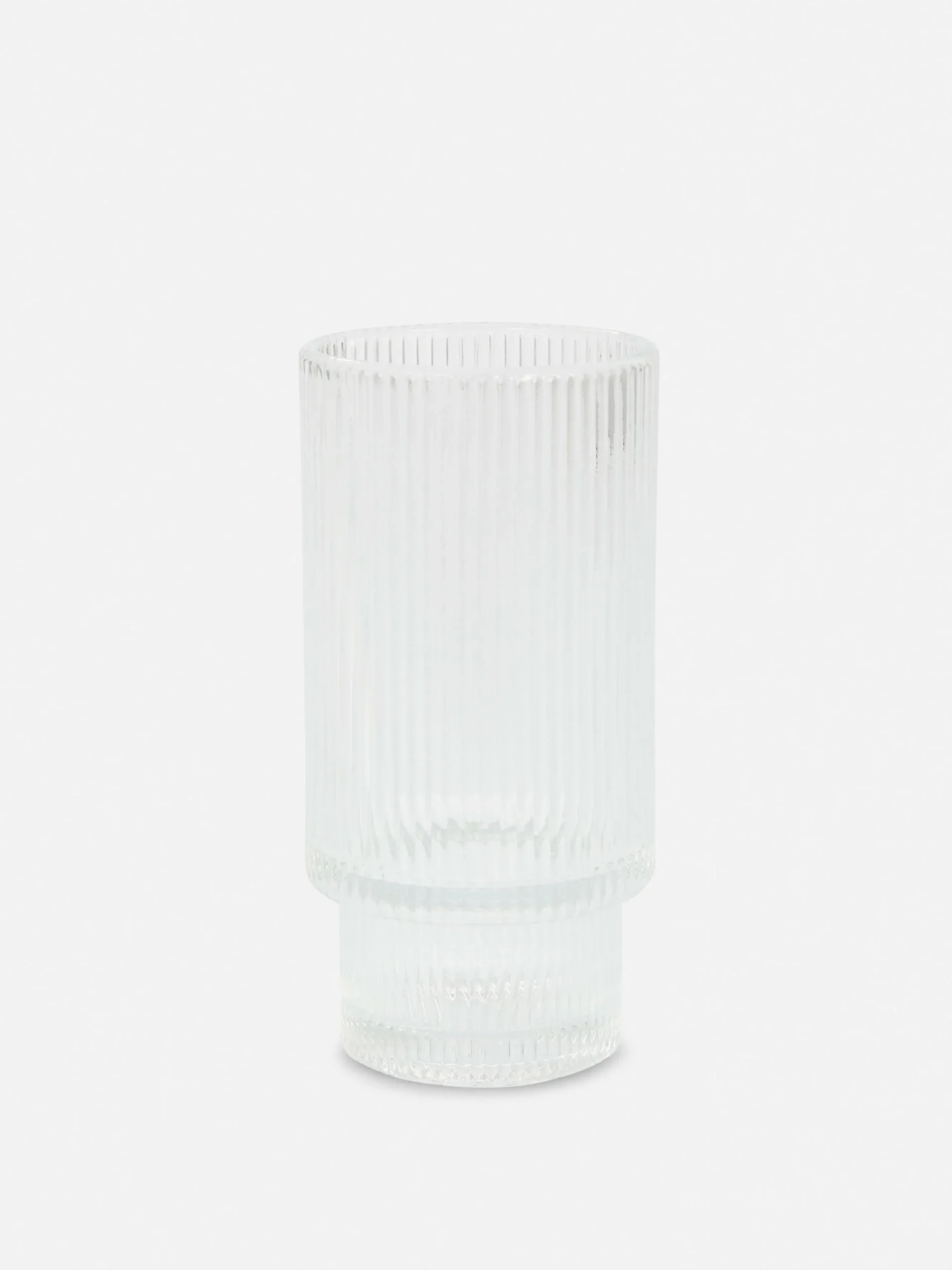 Vaso De Vidrio Estriado