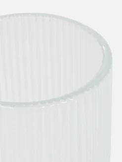 Vaso De Vidrio Estriado