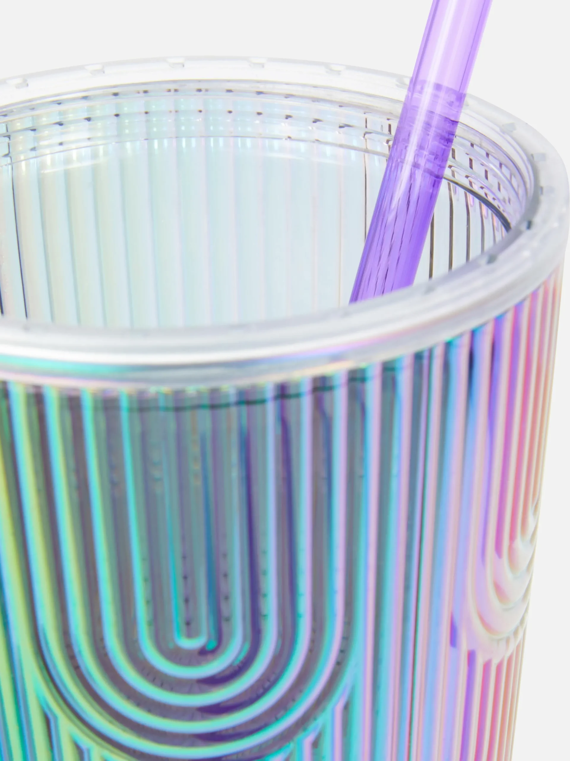 Vaso Multicolor Con Tapa Y Pajita Del Orgullo