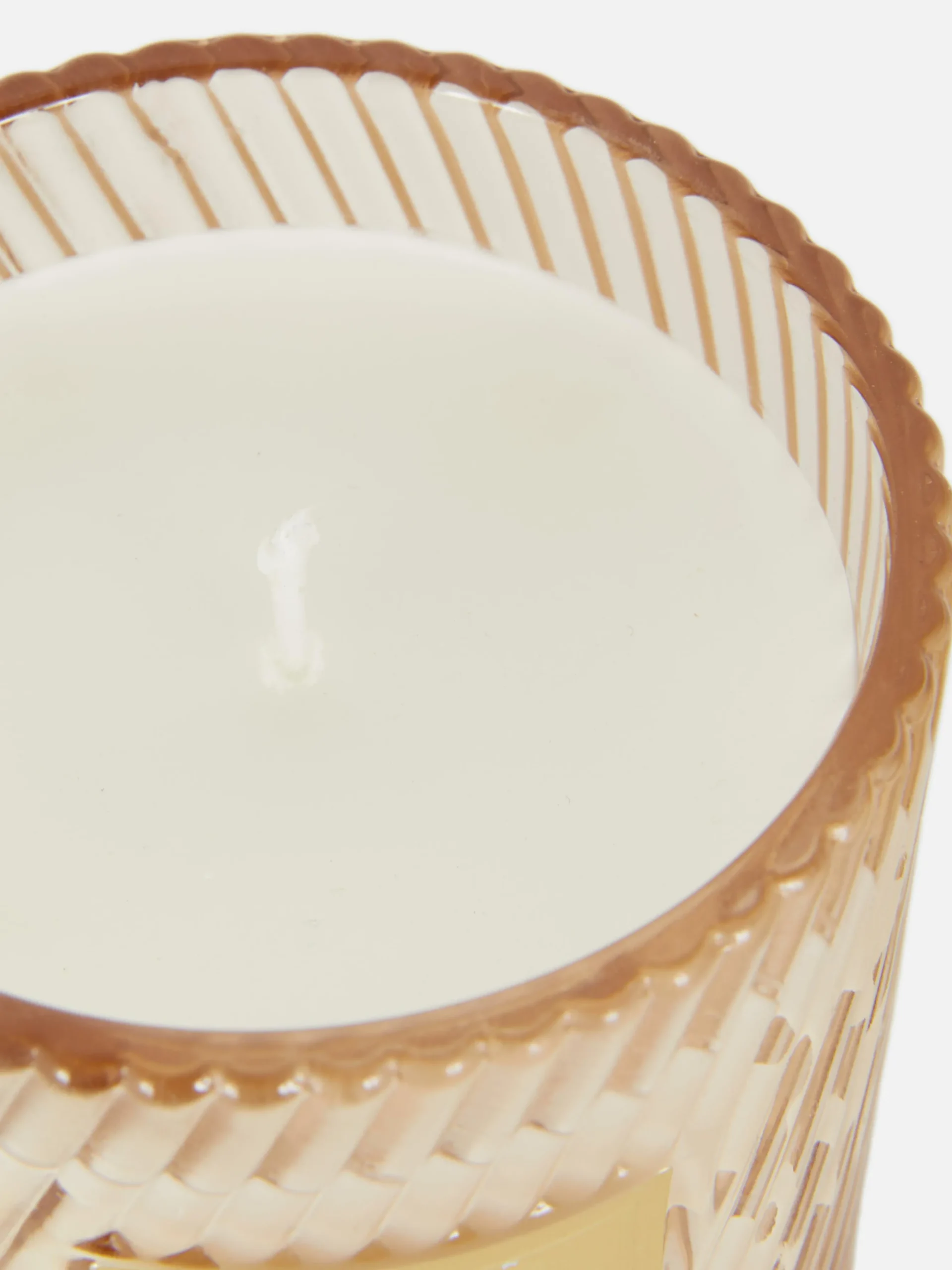 Vela Aromática En Frasco De Vidrio Estriado