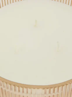 Vela De Tres Mechas En Tarro Estriado