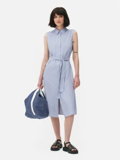 Vestido Camisero Midi Sin Mangas