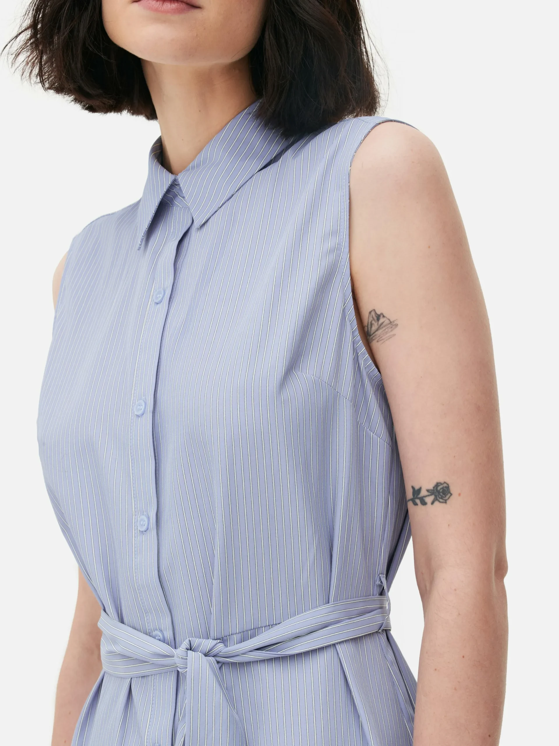 Vestido Camisero Midi Sin Mangas