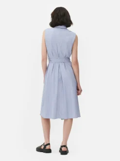 Vestido Camisero Midi Sin Mangas