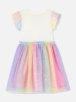 Vestido Con Tutú Y Lentejuelas Arcoíris