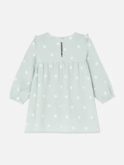 Vestido Con Vuelo De Manga Larga