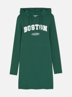 Vestido Corto Con Capucha