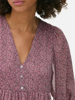 Vestido Corto De Gasa